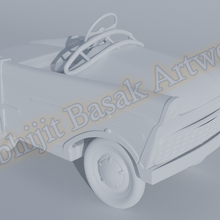 classic car toy - 3d printing vehicle lowpoly highpoly art 3d print model - Mito3D