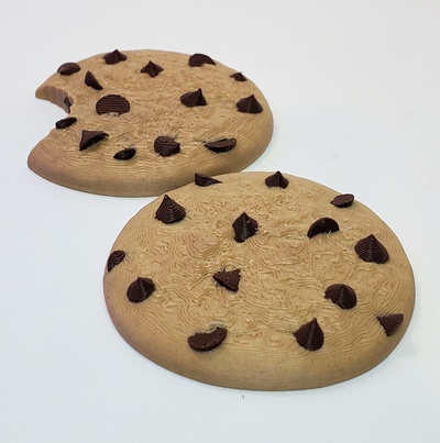 klassisch schokolade chip plätzchen köstlich nachspeisen kekse süßigkeiten leckereien backen gebacken bäckerei abspielen spielhaus kinder requisiten anzeige 3d print model - Mito3D
