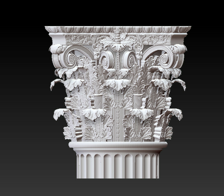 classic column decor architecture ornamental ornament interior cnc decoration house 3D print model - Mito3D
