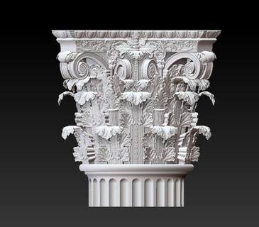 clásico columna decoración arquitectura ornamental ornamento interior cnc casa 3d print model - Mito3D