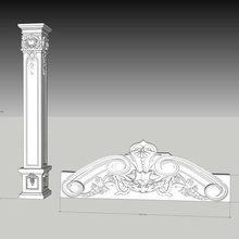 classic column - facade house art 3d print model - Mito3D