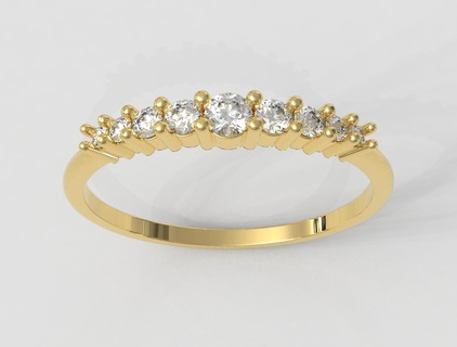 klassisch Diamant Ring Schmuck Ringe Gold paulorani modisch Mode modern Silber Juwel Engagement Hochzeit Luxus Edelstein 3d print model - Mito3D
