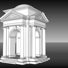 classic facade 005 house column art 3d print model - Mito3D
