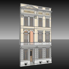 klassisch Fassade 007 Haus Säule Kunst 3d print model - Mito3D