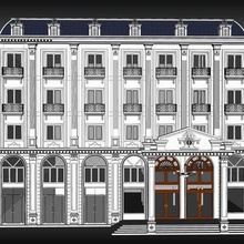 clássico fachada 008 casa coluna arte 3d print model - Mito3D