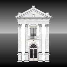 classic facade house column art 3d print model - Mito3D