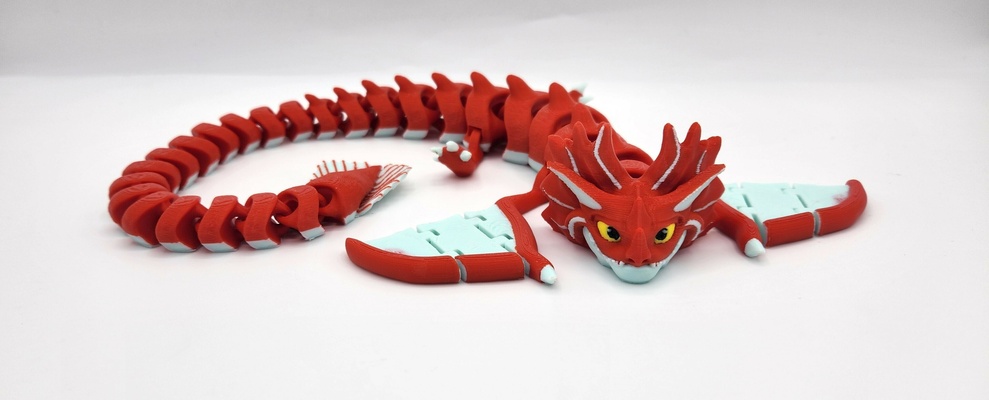 classic flexi baby cloud jumper dragon articulated toy fun bambu lab ams cute 3d print model - Mito3D