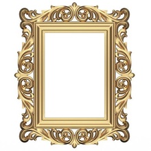 classic frame 03 architecture picture carved baroque mirror decor cnc antique luxury art carving 3d print model - Mito3D