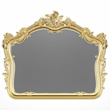 clásico cuadro espejo arquitectura oro barroco pared decoración 3d print model - Mito3D