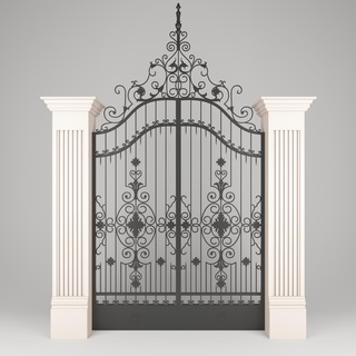 clásico portón puerta hierro arquitectura diseño interior exterior 3d print model - Mito3D