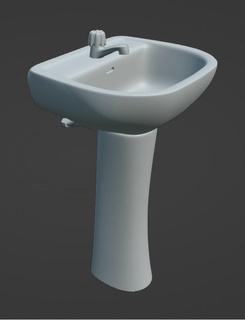 classic hand wash basin washbasins bathroom services hygienic 3d print model - Mito3D