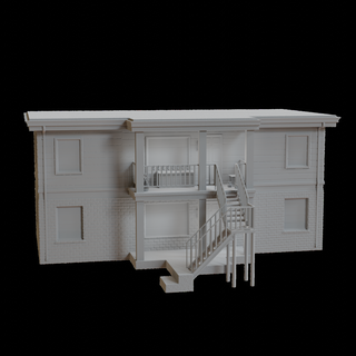 klassisch Haus Zuhause Wohnung Gebäude Wohnungen Palast sperren 3d print model - Mito3D