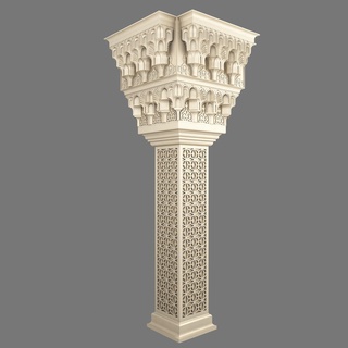 klasik islami sütun Arap Fas Sanat mimari tasarım dış iç 3d print model - Mito3D