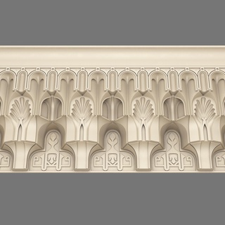 clássico islâmico cornija 001 árabe arquitetura Projeto interior exterior decoração arte 3d print model - Mito3D