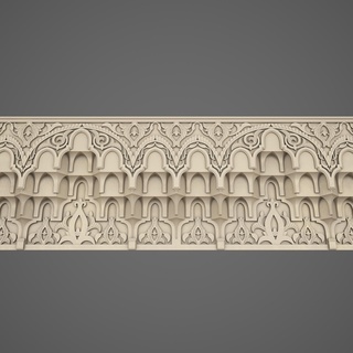 klasik islami korniş 003 Arap mimari tasarım iç dış dekorasyon Sanat 3d print model - Mito3D
