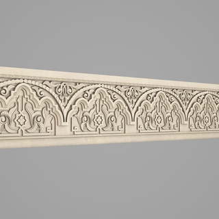 klasik islami korniş 004 Arapça Arap mimari tasarım iç dış dekorasyon Sanat 3d print model - Mito3D