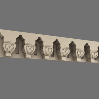 klassisch islamisch Gesims 005 Säule geschnitzt Carving Architektur Design Innere Außen Dekoration Kunst Ornament 3d print model - Mito3D