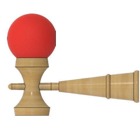 clássico kendama game gaming ball catch catching skill japan japanese sword cup spike ball-and-cup boliche balero juggling yoyo diabolo hawaiian bilboquet 3D print model - Mito3D