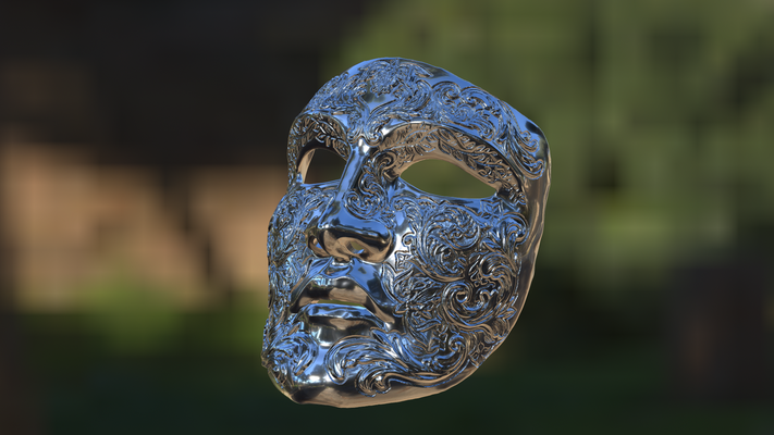 klassisch maske requisiten gesicht 3d print model - Mito3D
