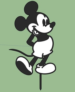 classic mickey mouse cake topper toppers cakes vintage 3d print model - Mito3D