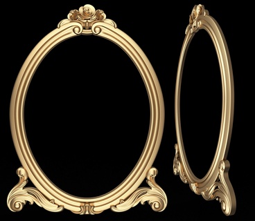 classico specchio 09 immagine telaio scolpito barocco arredamento cnc stl 3d Stampa bellezza antico lusso arte intaglio 3d print model - Mito3D