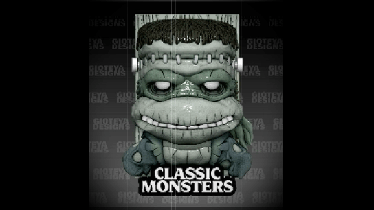 clássico monstros tmnt Frankenstein jogos monstro cinema fracasso velho filmes Drácula nosferatu criatura 3d print model - Mito3D