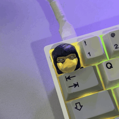 classico ninja mk keycap mortale kombat scorpione zero meccanico tastiera giocatore artigiano 3d print model - Mito3D