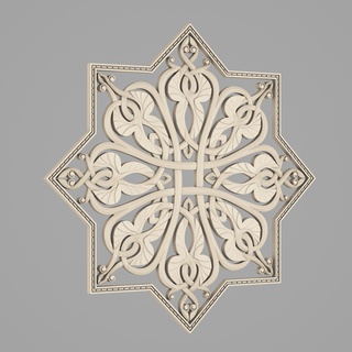 classico modello 009 scolpito intaglio arabo Arabo islamico architettura design interni esterno decorazione arte ornamento colonna cornice 3d print model - Mito3D