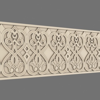 classico modello 010 scolpito intaglio arabo Arabo islamico architettura design interni esterno decorazione arte ornamento colonna cornice 3d print model - Mito3D