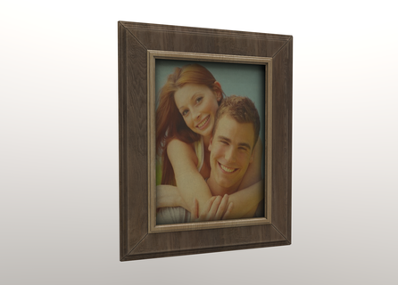 classic picture frame wooden double 3d print model - Mito3D