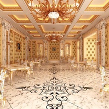 classico ristorante interni design bianca architettura oro sala ballo nozze corridoio banchetto camera evento atrio ricezione zona 3d print model - Mito3D