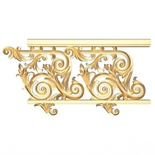 classic ron railing 01 architecture forging iron forged balcony baroque classical traditional 3d print model - Mito3D