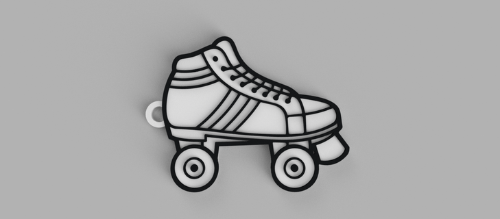 classic skate key ring - pendant - pendant - earring  3d print model - Mito3D