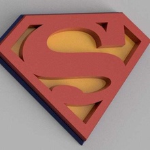 classic superman logo fashion costume 3d print model - Mito3D
