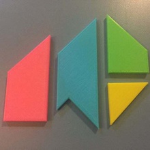 classic t quebra-cabeça jogo tangram quebra-cabeças 3d print model - Mito3D
