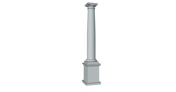 clásico toscano columna 3d print model - Mito3D