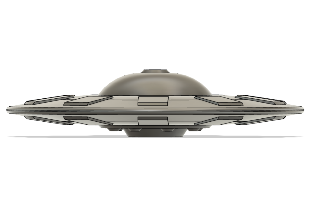 classic ufo alien flying saucer spaceship vehicles transport 3D print model - Mito3D