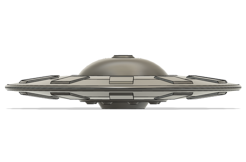 klasik ufo yabancı uçan fincan tabağı uzay gemisi Araçlar Ulaşım 3d print model - Mito3D