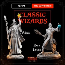 classic wizards erius lumos & solon hero quest dungeons dragons art dungeonsanddragons heroquest epic fantasy boardgame tabletop primal d&d 3d print model - Mito3D