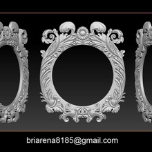 classique plaque signalétique Cadre miroir sculpture modèle ancien antique argent baroque moderne Renaissance chambre réflexion rococo meubles ornement décoration l'image accessoire 3d print model - Mito3D