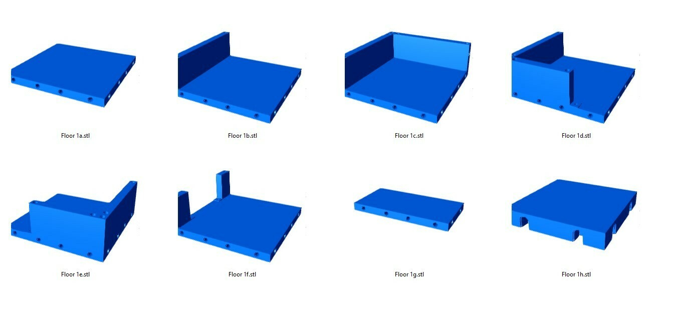 klassifiziert Konstruktion einstellen Fußboden 01 glatt 3D print model - Mito3D