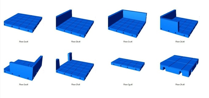 klassifiziert Konstruktion einstellen Fußboden einstellen 02 Fliese 3d print model - Mito3D