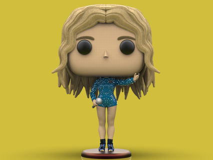 claudia leitte funko style - resin 3d print model - Mito3D