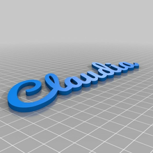claudia number - fashion accessories 3d print model - Mito3D