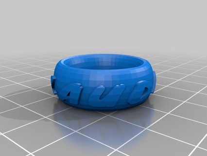 claudia Talla 19 personalizado texto anillo pulsera corona cosa Moda 3d print model - Mito3D