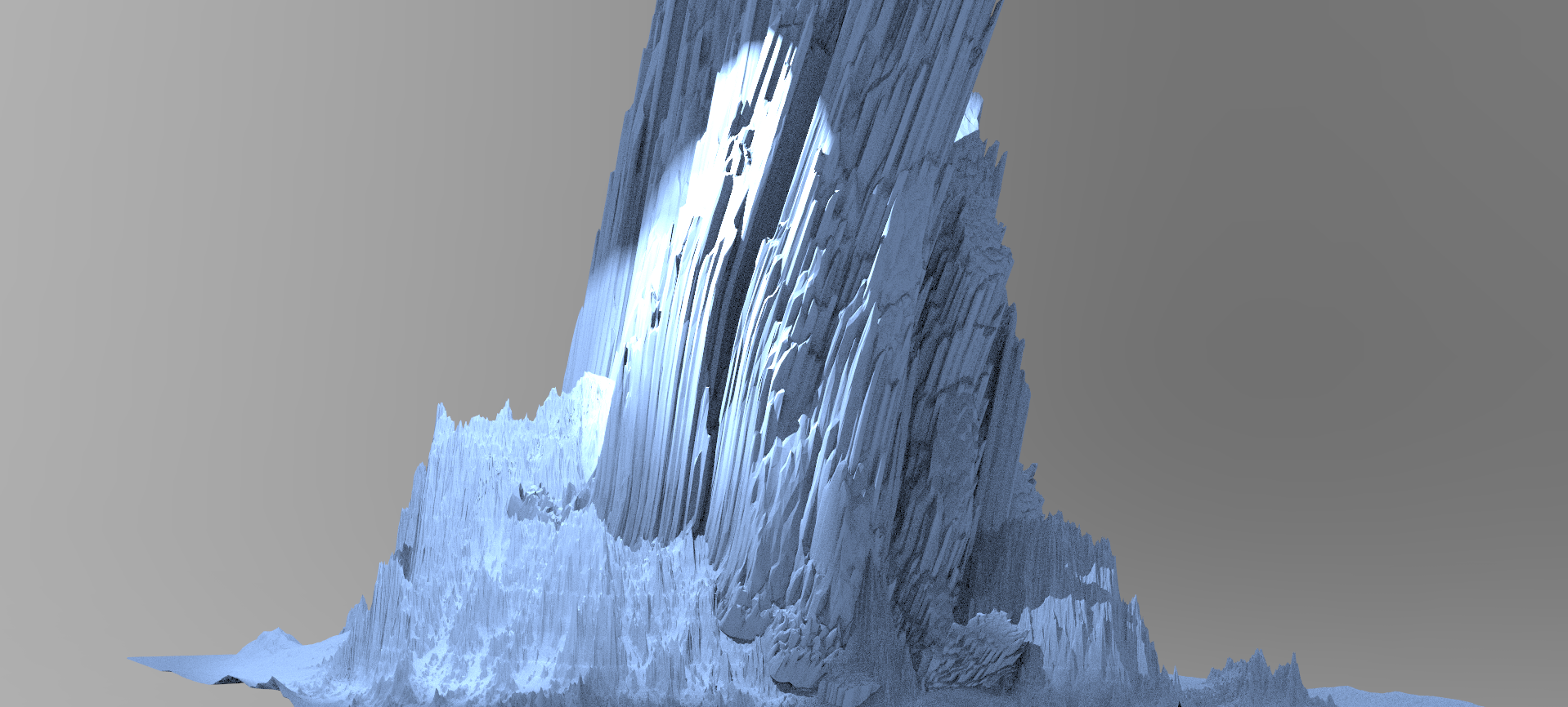 garra montanha estrangeiro 1 neve monte terreno inverno Natal fantasia panorama arquitetura construção histórico sci fi Plataforma aterragem torre Antártica arranha céu têmpora 3D print model - Mito3D
