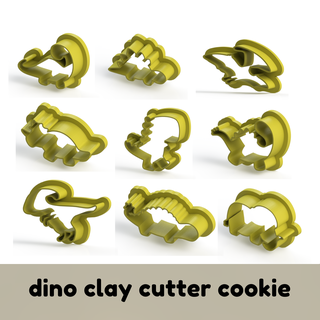 clay cutter cookie dino kil kesici kurabiye ekmek 3d print model - Mito3D