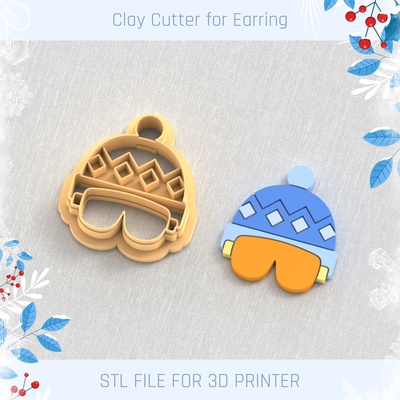 clay cutter winter earring cutters christmas mini 3 sizes polymer tool jewellry holiday 3d print model - Mito3D