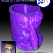 clay 2 pla project cup art scans replicas middle school makerbotdigitizer handmade education 3d print model - Mito3D
