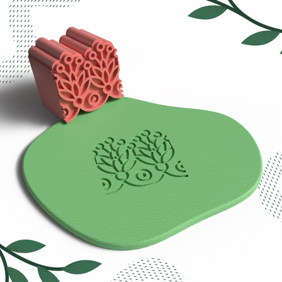 lehm stempel no 21 digital stl datei 1 größe werkzeuge briefmarken polymer keramik 3d print model - Mito3D